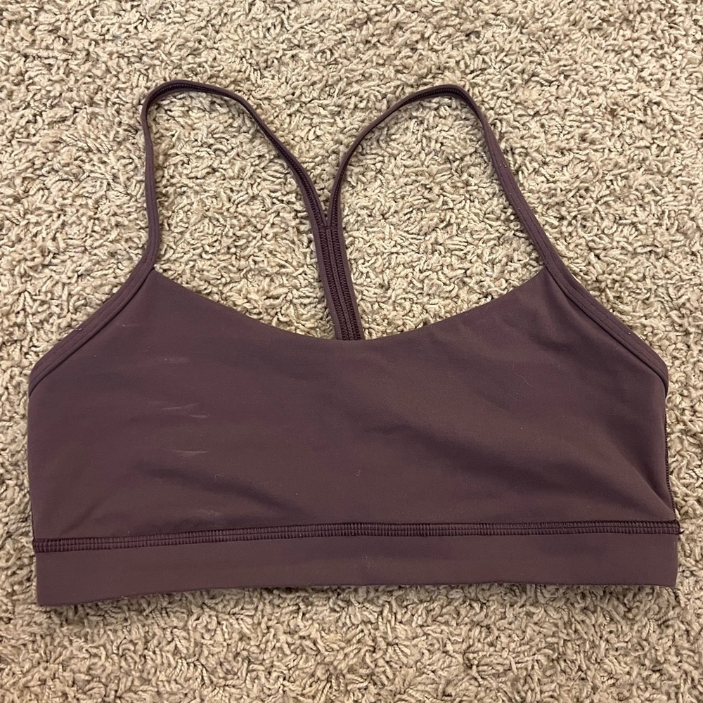Lululemon Flow Y Bra Nulu, Brown, Size 10.